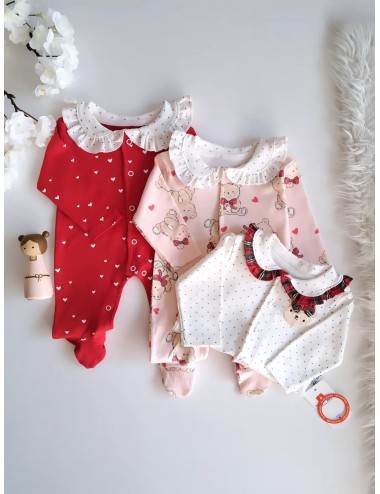 Lot de 3 grenouillères